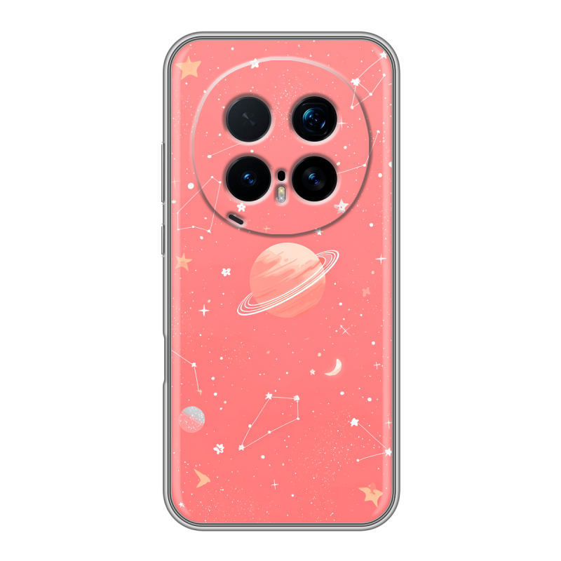 Силиконовый чехол на Honor Magic 8 Pro с принтом Розовый космос Силиконовый чехол на Honor Magic 8 Pro с принтом Розовый космос