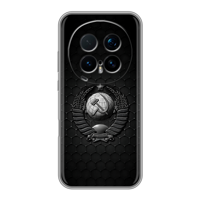 Силиконовый чехол на Honor Magic 8 Pro с принтом Герб Флаг СССР Силиконовый чехол на Honor Magic 8 Pro с принтом Герб Флаг СССР
