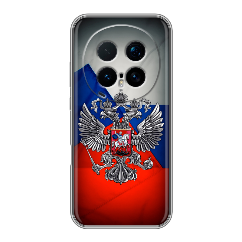 Силиконовый чехол на Honor Magic 8 Pro с принтом Флаг России Силиконовый чехол на Honor Magic 8 Pro с принтом Флаг России