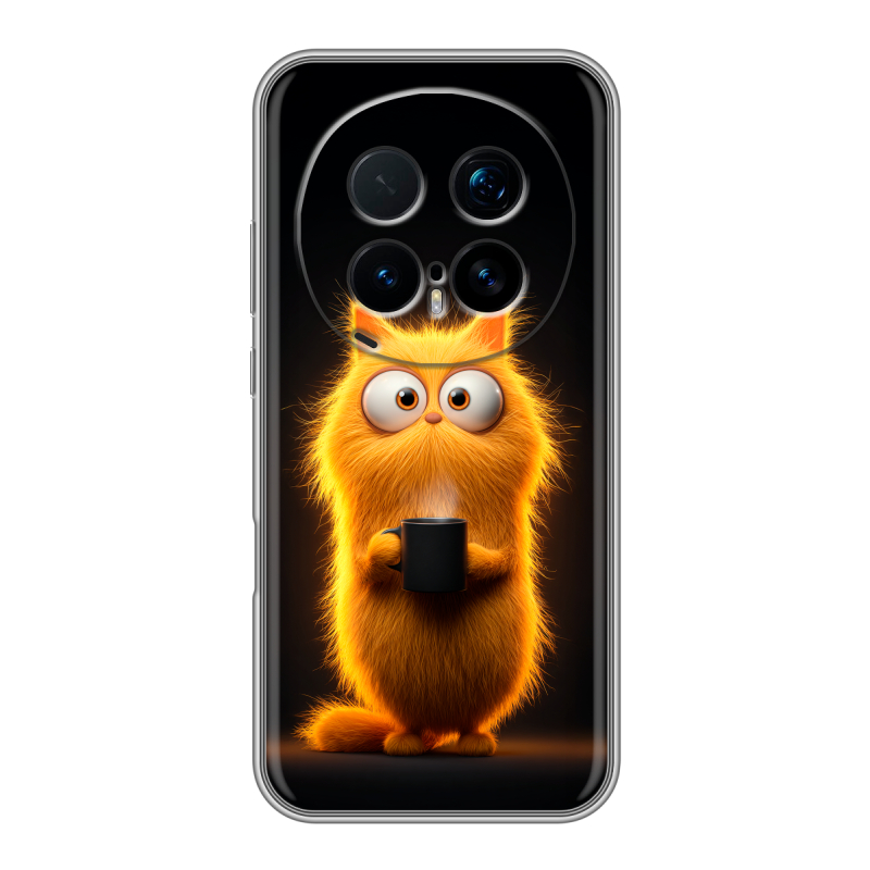 Силиконовый чехол на Honor Magic 8 Pro с принтом Смешной кот Силиконовый чехол на Honor Magic 8 Pro с принтом Смешной кот