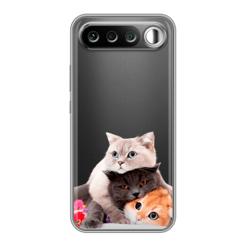 Силиконовый чехол на Realme 16 с принтом Кошки Силиконовый чехол на Realme 16 с принтом Кошки