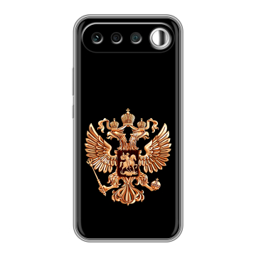 Силиконовый чехол на Realme 16 с принтом Герб России золотой Силиконовый чехол на Realme 16 с принтом Герб России золотой