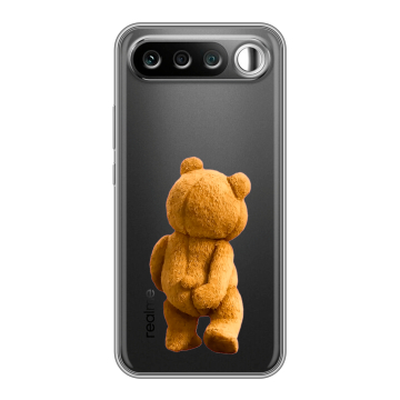 Силиконовый чехол на Realme 16 с принтом Медведь