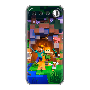 Силиконовый чехол на Realme 16 с принтом Майнкрафт Minecraft Силиконовый чехол на Realme 16 с принтом Майнкрафт Minecraft