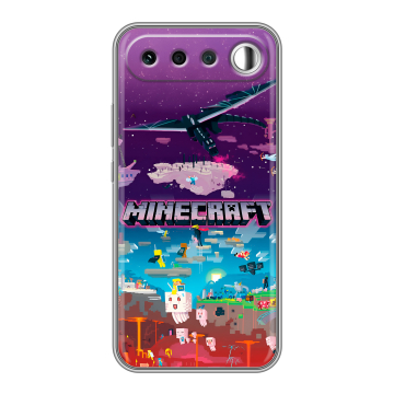 Силиконовый чехол на Realme 16 с принтом Майнкрафт Minecraft