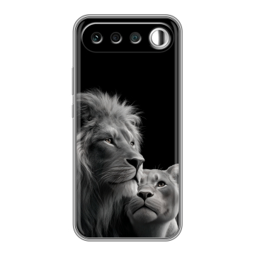 Силиконовый чехол на Realme 16 с принтом Лев кошки Силиконовый чехол на Realme 16 с принтом Лев кошки