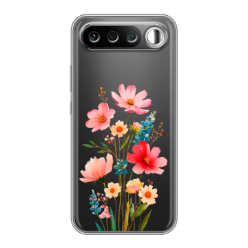 Силиконовый чехол на Realme 16 с принтом Цветы Силиконовый чехол на Realme 16 с принтом Цветы