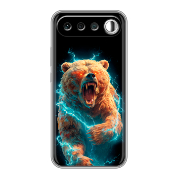 Силиконовый чехол на Realme 16 с принтом Медведь Силиконовый чехол на Realme 16 с принтом Медведь