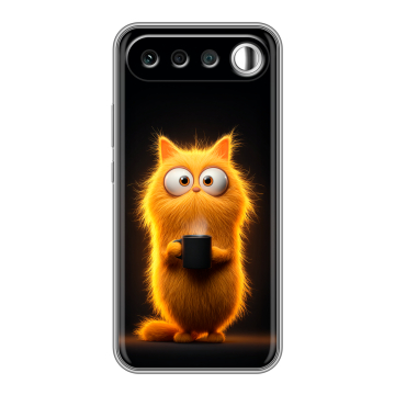 Силиконовый чехол на Realme 16 с принтом Смешной кот