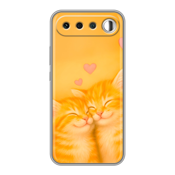 Силиконовый чехол на Realme 16 с принтом Милые котята