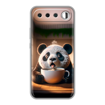 Силиконовый чехол на Realme 16 с принтом смешная панда