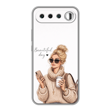 Силиконовый чехол на Realme 16 с принтом женский