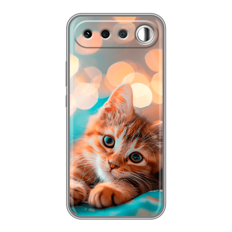 Силиконовый чехол на Realme 16 с принтом котик Силиконовый чехол на Realme 16 с принтом котик