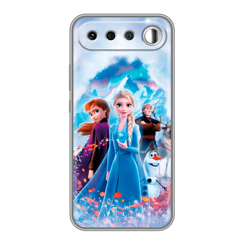 Силиконовый чехол на Realme 16 с принтом Холодное сердце Frozen Силиконовый чехол на Realme 16 с принтом Холодное сердце Frozen