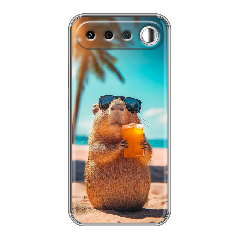 Силиконовый чехол на Realme 16 с принтом Капибара Силиконовый чехол на Realme 16 с принтом Капибара