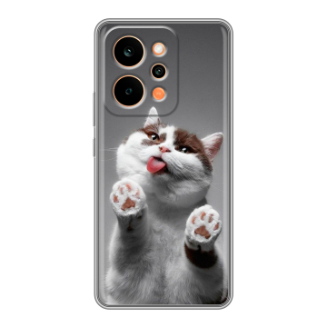Силиконовый чехол на Realme P4 Power с принтом Коты Силиконовый чехол на Realme P4 Power с принтом Коты