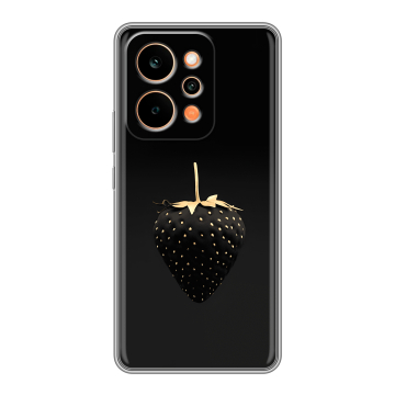 Силиконовый чехол на Realme P4 Power с принтом Черная клубника Силиконовый чехол на Realme P4 Power с принтом Черная клубника