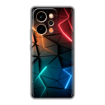 Силиконовый чехол на Realme P4 Power с принтом Абстракция неон Силиконовый чехол на Realme P4 Power с принтом Абстракция неон
