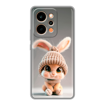 Силиконовый чехол на Realme P4 Power с принтом Кролик