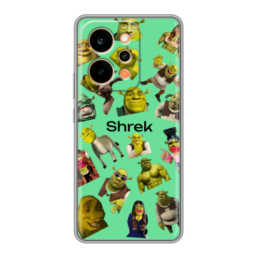 Силиконовый чехол на Realme P4 Power с принтом Шрек Shrek