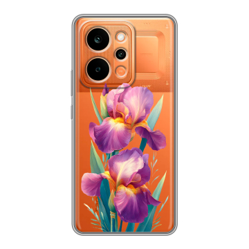 Силиконовый чехол на Realme P4 Power с принтом Цветы орхидеи