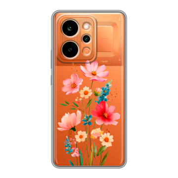 Силиконовый чехол на Realme P4 Power с принтом Цветы
