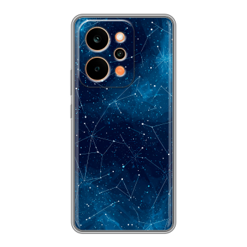 Силиконовый чехол на Realme P4 Power с принтом Космос звезды