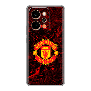 Силиконовый чехол на Realme P4 Power с принтом Manchester United