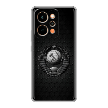 Силиконовый чехол на Realme P4 Power с принтом Герб Флаг СССР Силиконовый чехол на Realme P4 Power с принтом Герб Флаг СССР