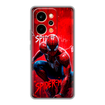 Силиконовый чехол на Realme P4 Power с принтом Spiderman Человек паук
