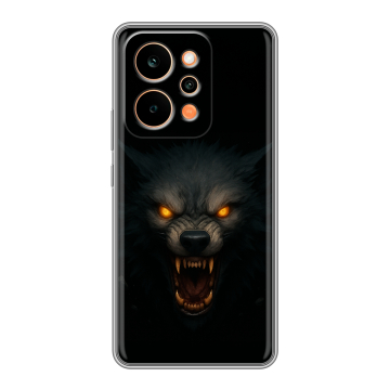 Силиконовый чехол на Realme P4 Power с принтом Волк