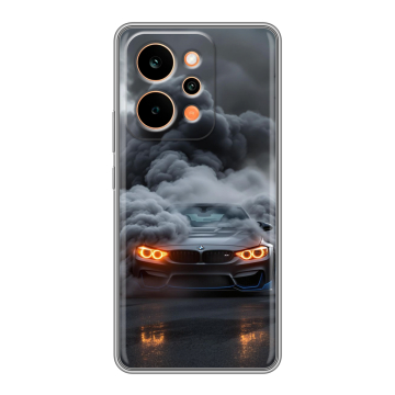 Силиконовый чехол на Realme P4 Power с принтом BMW БМВ