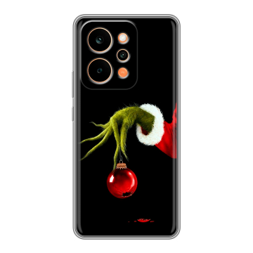 Силиконовый чехол на Realme P4 Power с принтом Новый год Гринч