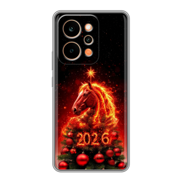 Силиконовый чехол на Realme P4 Power с принтом Новый год