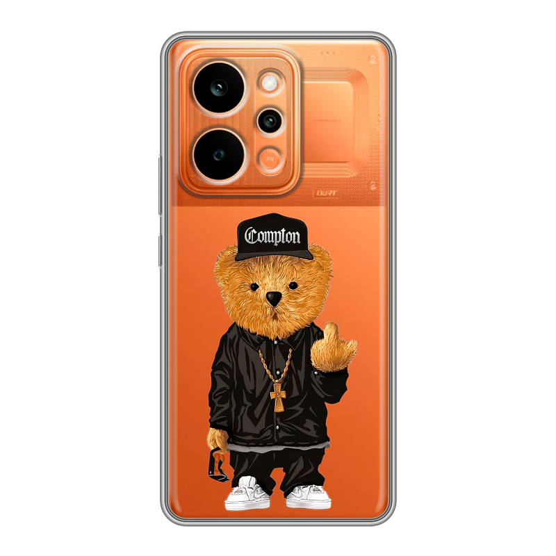 Силиконовый чехол на Realme P4 Power с принтом Плюшевый медведь Силиконовый чехол на Realme P4 Power с принтом Плюшевый медведь