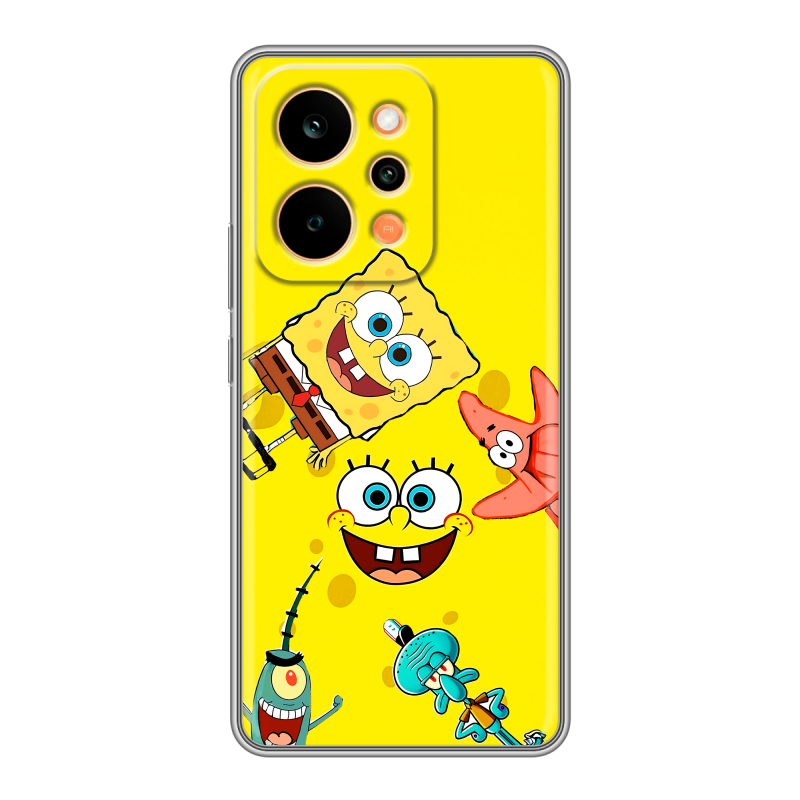 Силиконовый чехол на Realme P4 Power с принтом Спанч боб Спанчбоб Силиконовый чехол на Realme P4 Power с принтом Спанч боб Спанчбоб