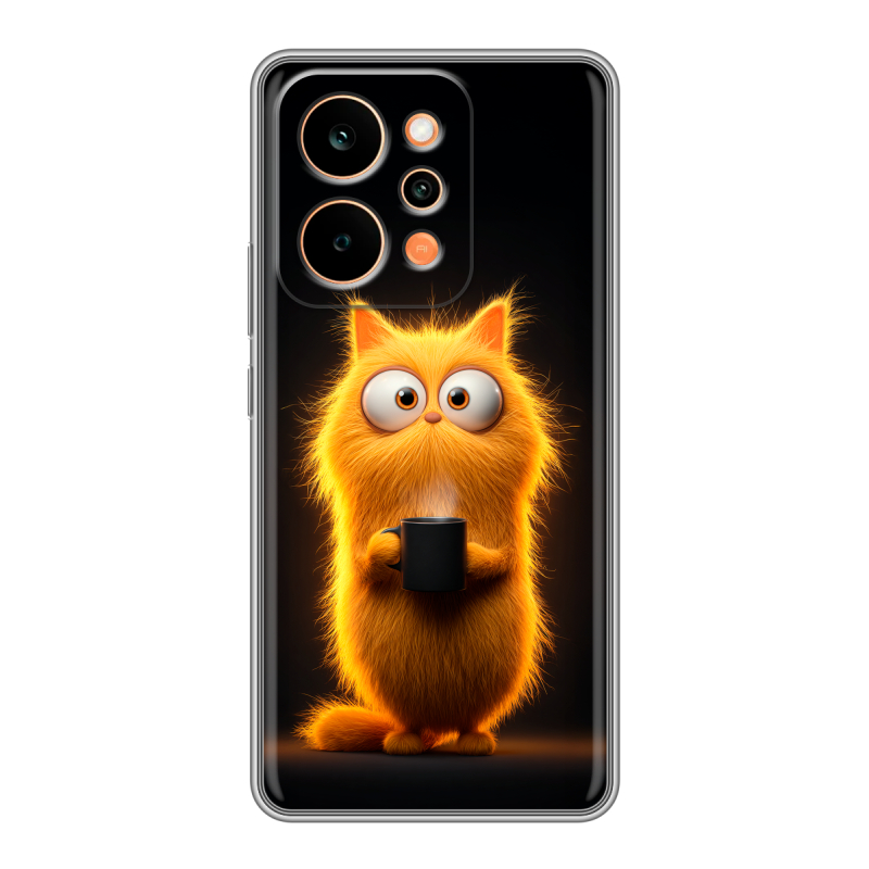 Силиконовый чехол на Realme P4 Power с принтом Смешной кот Силиконовый чехол на Realme P4 Power с принтом Смешной кот