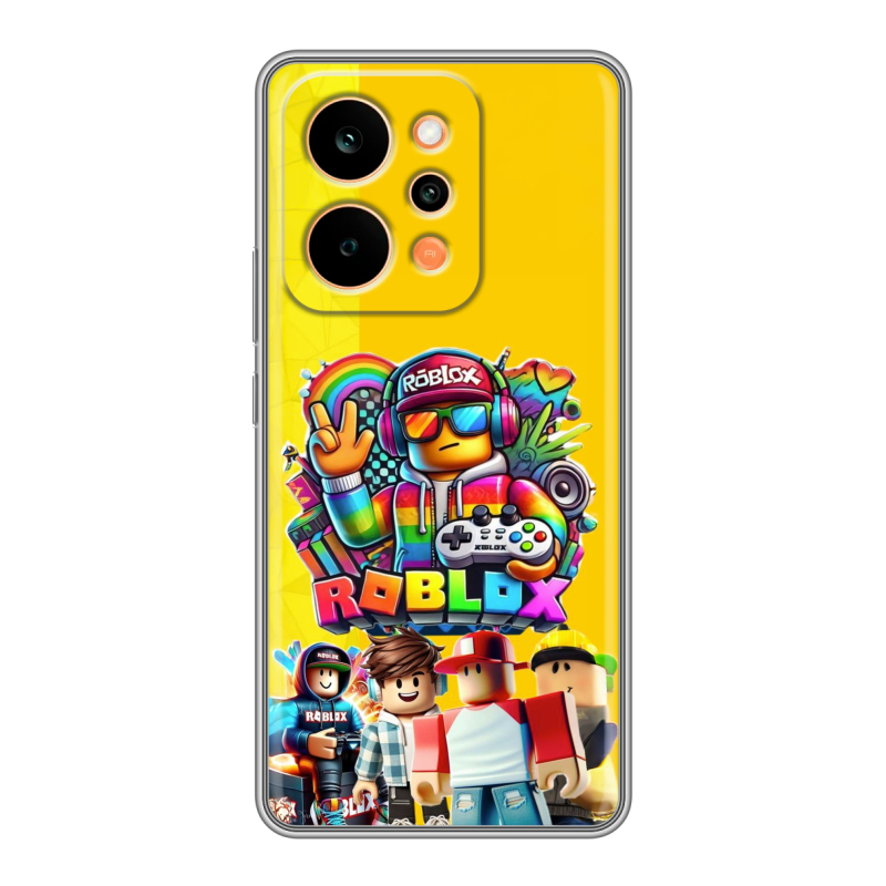 Силиконовый чехол на Realme P4 Power с принтом Roblox Роблокс Силиконовый чехол на Realme P4 Power с принтом Roblox Роблокс