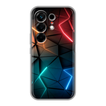 Силиконовый чехол на Tecno Camon 50 с принтом Абстракция неон Силиконовый чехол на Tecno Camon 50 с принтом Абстракция неон