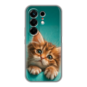 Силиконовый чехол на Tecno Camon 50 с принтом котенок