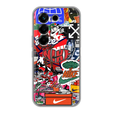 Силиконовый чехол на Tecno Camon 50 с принтом Найк Nike яркий Силиконовый чехол на Tecno Camon 50 с принтом Найк Nike яркий