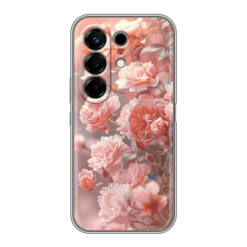 Силиконовый чехол на Tecno Camon 50 с принтом Розовые розы Силиконовый чехол на Tecno Camon 50 с принтом Розовые розы