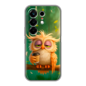 Силиконовый чехол на Tecno Camon 50 с принтом сова Силиконовый чехол на Tecno Camon 50 с принтом сова