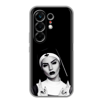 Силиконовый чехол на Tecno Camon 50 с принтом монашка Силиконовый чехол на Tecno Camon 50 с принтом монашка