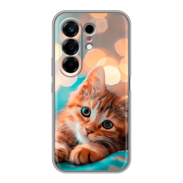 Силиконовый чехол на Tecno Camon 50 с принтом котик Силиконовый чехол на Tecno Camon 50 с принтом котик