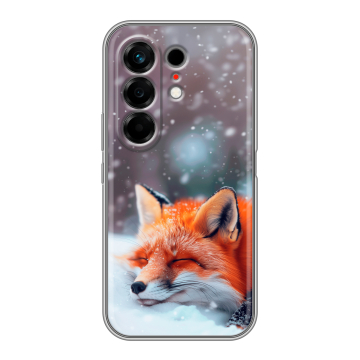 Силиконовый чехол на Tecno Camon 50 с принтом лиса Силиконовый чехол на Tecno Camon 50 с принтом лиса