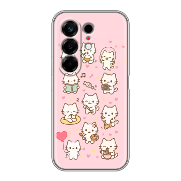 Силиконовый чехол на Tecno Camon 50 с принтом Hello Kitty Хелоу Кити
