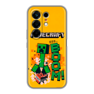 Силиконовый чехол на Tecno Camon 50 с принтом Майнкрафт Minecraft