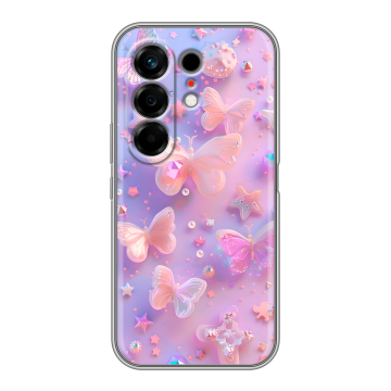 Силиконовый чехол на Tecno Camon 50 с принтом Бабочки Силиконовый чехол на Tecno Camon 50 с принтом Бабочки