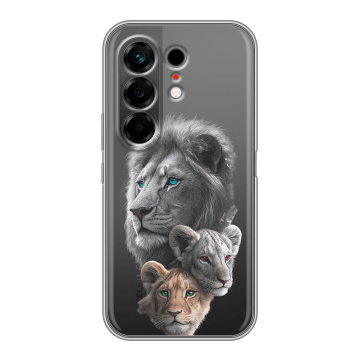 Силиконовый чехол на Tecno Camon 50 с принтом Львы